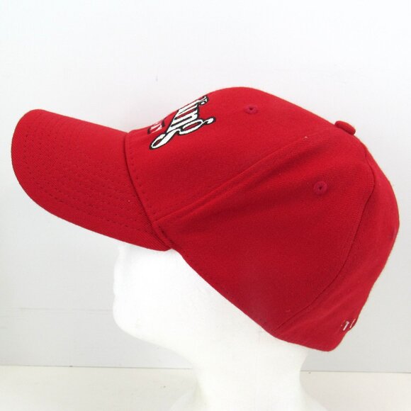 Strike King Lure Company Emb Logo Men's Red A-Flex ProFlex Stretch Cap Hat - Picture 3 of 10